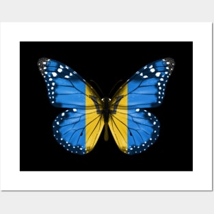 Barbadian Flag  Butterfly - Gift for Barbadian From Barbados Posters and Art
